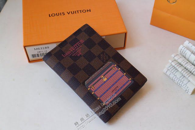 lv護照夾 M64411 櫻花護照夾 lv棋盤格護照套  lvqb1278